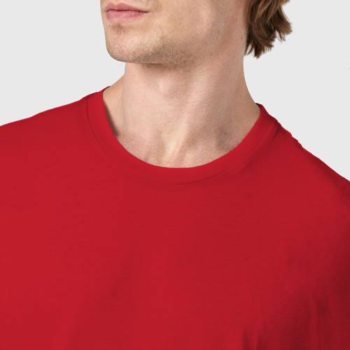 Мужская футболка хлопок Счастье есть... пить... спать..., цвет красный - фото 6