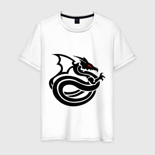 Мужская футболка хлопок Змеедракон