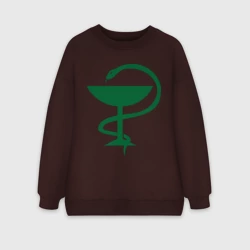 Женский свитшот oversize без начеса хлопок Медик