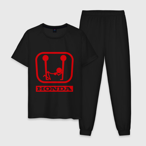 Мужская пижама хлопок Honda эро, цвет черный