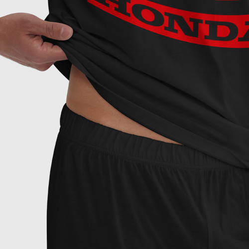 Мужская пижама хлопок Honda эро, цвет черный - фото 6