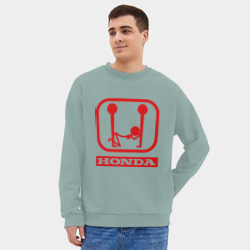 Мужской свитшот oversize без начеса хлопок Honda эро - фото 2