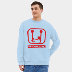 Мужской свитшот oversize без начеса хлопок Honda эро - фото 2