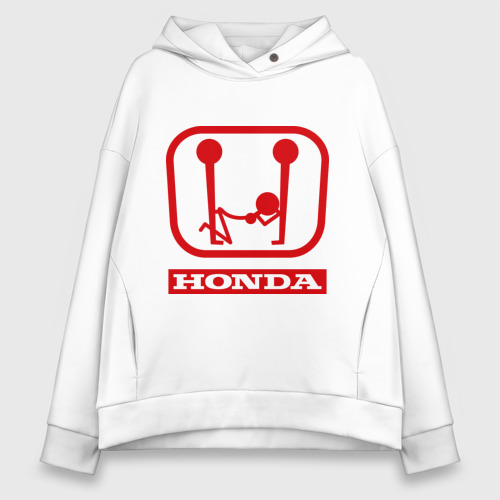 Женское худи Oversize хлопок Honda эро, цвет белый