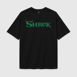 Женская футболка Oversize хлопок texturе Shrek