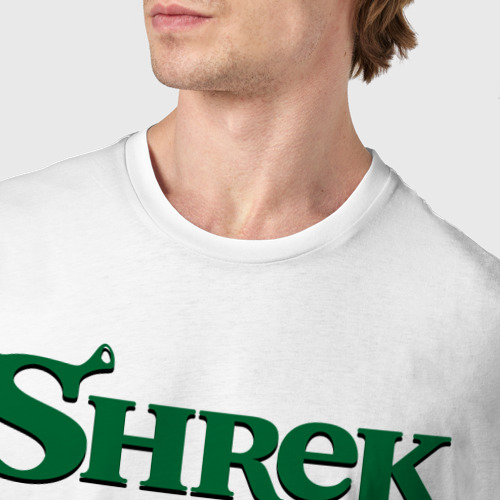 Мужская футболка хлопок Shrek, цвет белый - фото 6