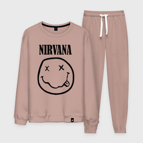 Мужской костюм хлопок Nirvana, цвет пыльно-розовый