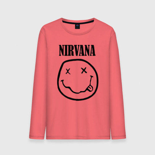 Мужской лонгслив хлопок Nirvana, цвет коралловый