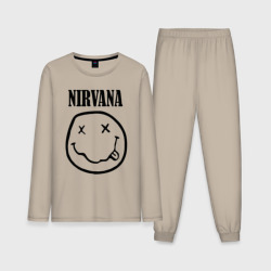 Мужская пижама с лонгсливом хлопок Nirvana