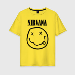 Женская футболка хлопок Oversize Nirvana