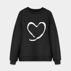 Мужской свитшот oversize без начеса хлопок Самолёт любви