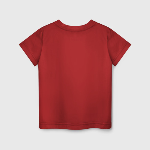 Детская футболка хлопок Белый зайчик, цвет красный - фото 2