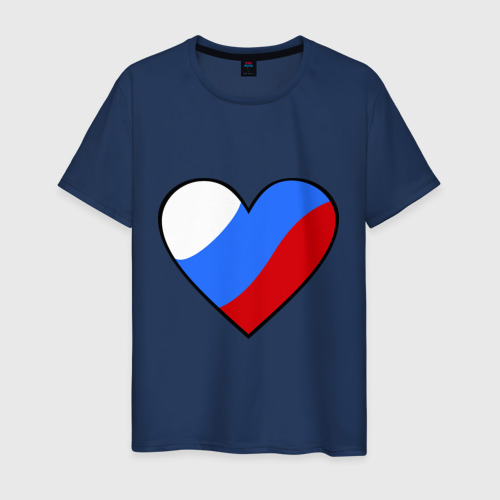 Мужская футболка хлопок Российское сердце