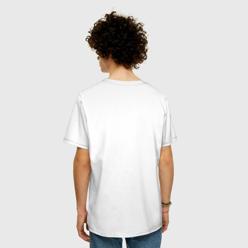 Мужская футболка хлопок Oversize Овен, цвет белый - фото 4