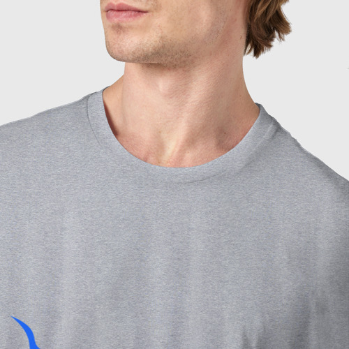 Мужская футболка хлопок Сноуборд, цвет меланж - фото 6