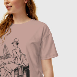 Женская футболка хлопок Oversize Ретро 2 - фото 2