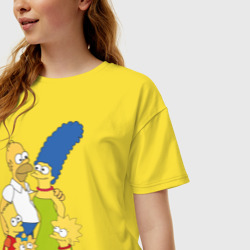 Женская футболка хлопок Oversize The Simpsons 2 - фото 2