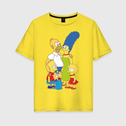 Женская футболка хлопок Oversize The Simpsons 2