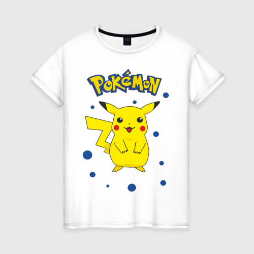 Женская футболка хлопок Pokemon (1), цвет белый