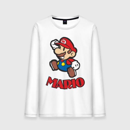 Мужской лонгслив хлопок Super Mario (3), цвет белый