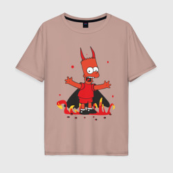 Мужская футболка хлопок Oversize Bart Devil