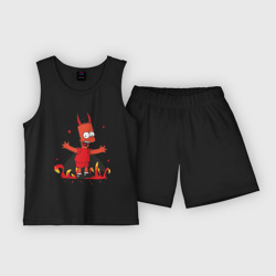 Детская пижама с шортами хлопок Bart Devil