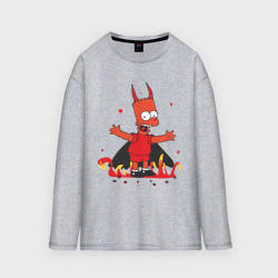 Мужской лонгслив oversize хлопок Bart Devil