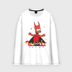 Мужской лонгслив oversize хлопок Bart Devil