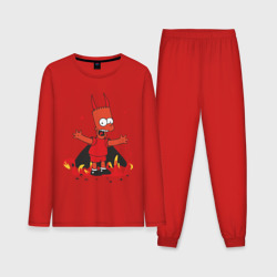 Мужская пижама с лонгсливом хлопок Bart Devil