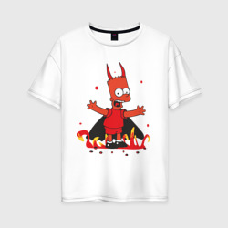 Женская футболка хлопок Oversize Bart Devil