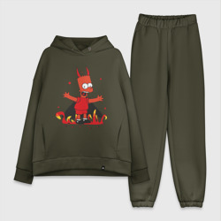 Женский костюм хлопок Oversize Bart Devil