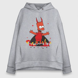 Женское худи Oversize хлопок Bart Devil