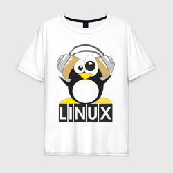 Мужская футболка хлопок Oversize Linux 6