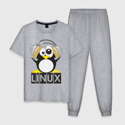 Мужская пижама хлопок Linux 6