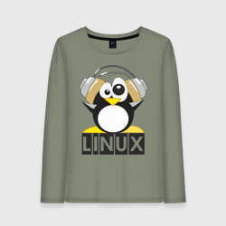 Женский лонгслив хлопок Linux 6