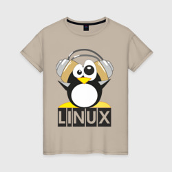 Женская футболка хлопок Linux 6