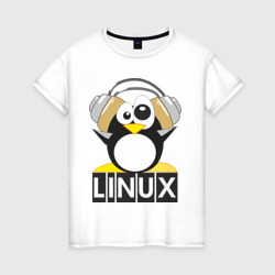 Женская футболка хлопок Linux 6