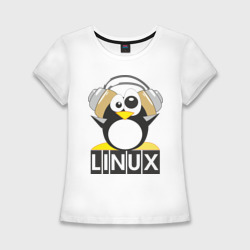 Женская футболка хлопок Slim Linux 6