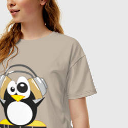 Женская футболка хлопок Oversize Linux 6 - фото 2