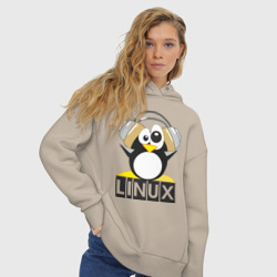 Женское худи Oversize хлопок Linux 6 - фото 2