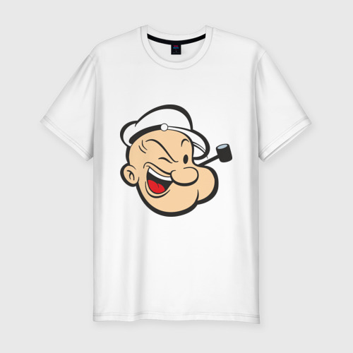 Мужская футболка хлопок Slim Popeye (2), цвет белый
