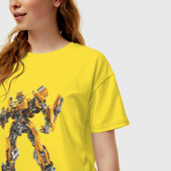 Женская футболка хлопок Oversize Bumblebee - фото 2