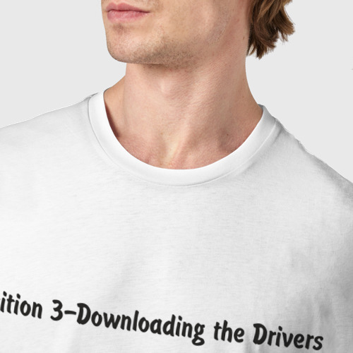 Мужская футболка хлопок Position 3 Downloading the Drivers - фото 6