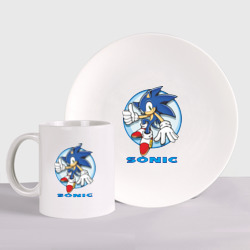 Набор: тарелка + кружка Sonic