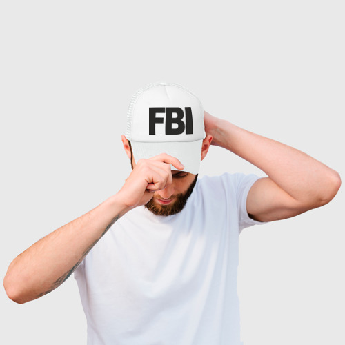 Кепка тракер с сеткой FBI - фото 2