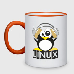 Кружка двухцветная Linux