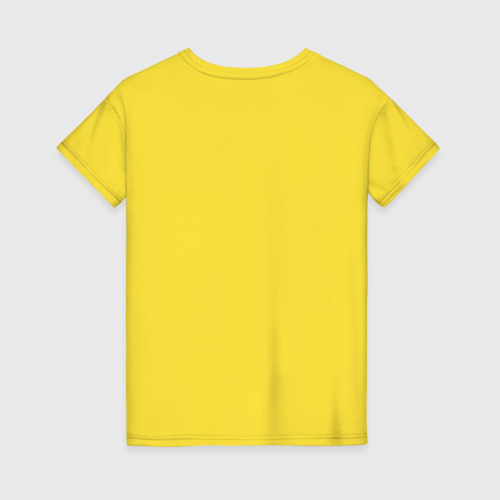 Женская футболка хлопок Лыжник 3, цвет желтый - фото 2
