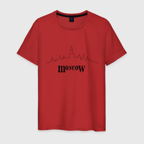 Мужская футболка хлопок Moscow, цвет красный