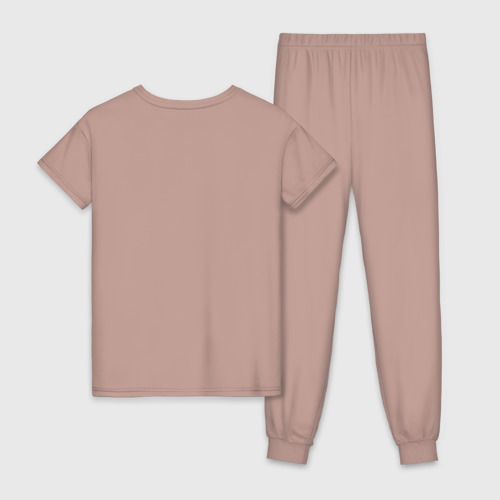 Женская пижама хлопок Will work for food, цвет пыльно-розовый - фото 2