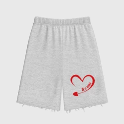 Женские шорты oversize футер хлопок Я с ним